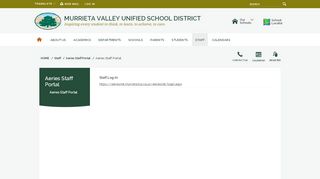 
                            8. Aeries Staff Portal - Murrieta Valley Unified School District