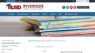 
                            2. Aeries Web Parent Portal - Riverside Unified School District
