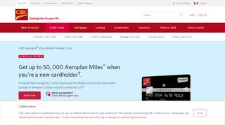 
                            4. Aerogold Visa Infinite Privilege | Credit Cards | CIBC