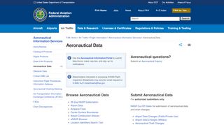 
                            1. Aeronautical Data - FAA