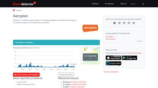 
                            4. Aeroplan down? Current problems and outages | Downdetector