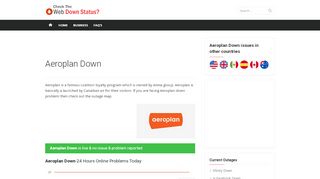 
                            9. Aeroplan Down Problem? Check Outages Map Report