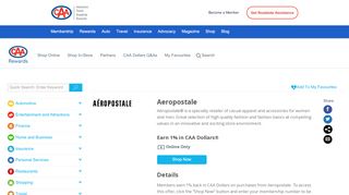 
                            9. Aeropostale - portal.caarewards.ca