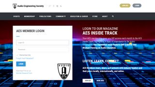 
                            6. AES MEMBER LOGIN - AES | Audio Engineering Society