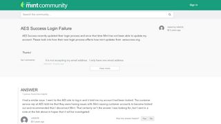 
                            6. AES Success Login Failure - Mint - Intuit