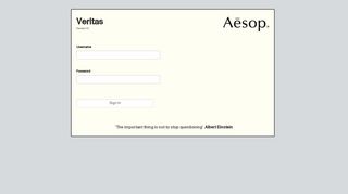 
                            7. Aēsop Veritas - Login