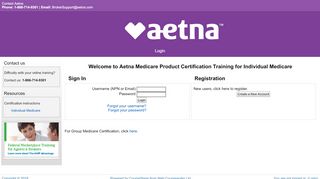 
                            6. Aetna: Login to the site