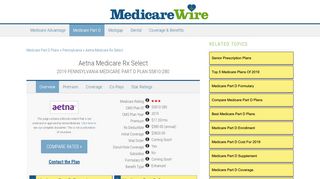 
                            6. Aetna Medicare Rx Select for PA – 2019 Medicare Part D