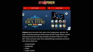 
                            7. Afapoker - Link Afapoker - Android Afapoker Online