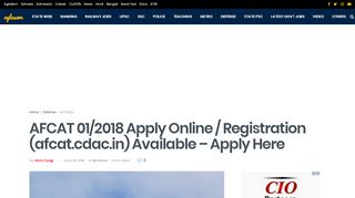 
                            6. AFCAT 01/2018 Apply Online / Registration …