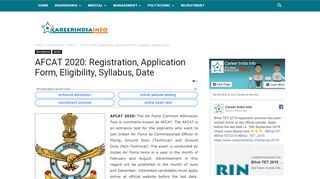 
                            5. AFCAT 2020: Registration, Application Form, Eligibility ...