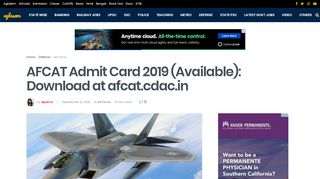 
                            1. AFCAT Admit Card 2019 (Available): Download at …