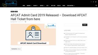 
                            5. AFCAT Admit Card 2019 out - Download AFCAT Hall …