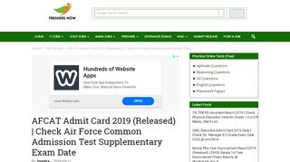 
                            7. AFCAT Admit Card 2019 (Released) | AFCAT Hall Ticket @ …