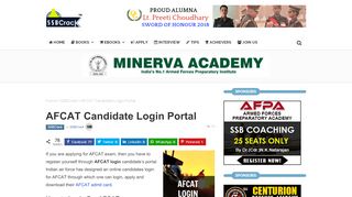 
                            10. AFCAT Candidate Login Portal - ssbcrack.com