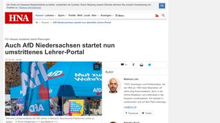 
                            7. AfD Niedersachsen startet nun ebenfalls Lehrer-Portal | Kassel - Hna