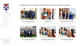 
                            2. Afe Babalola University Admission Portal