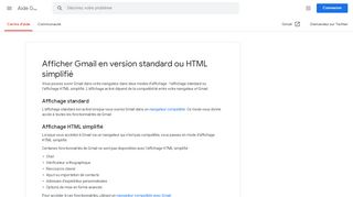 
                            1. Afficher Gmail en version standard ou HTML simplifié ...