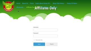 
                            8. Affiliate Login - Club Hemp