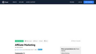 
                            7. Affiliate Marketing by Fares Senior on Prezi