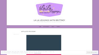
                            8. Affiliate Program – La La Leggings With Brittney