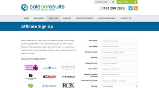 
                            11. Affiliate Sign Up | Paid On Results - The Affiliate ...