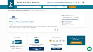 
                            1. Affiliated Acceptance Corporation | Better Business Bureau® Profile