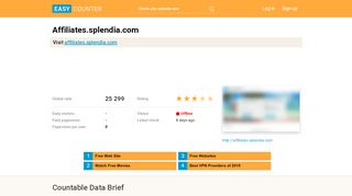 
                            5. Affiliates.splendia.com: Affiliates Extranet - Login