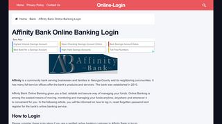 
                            8. Affinity Bank Online Banking Login - Online-Login