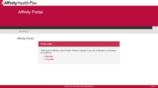 
                            4. Affinity Portal - Affinity Health Plan