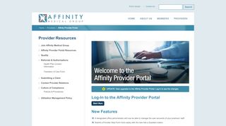 
                            3. Affinity Provider Portal « « Affinity Medical GroupAffinity ...