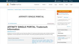 
                            7. AFFINITY SINGLE PORTAL Trademark of Affinity Resources LLC ...