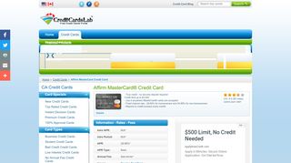 
                            8. Affirm MasterCard Credit Card