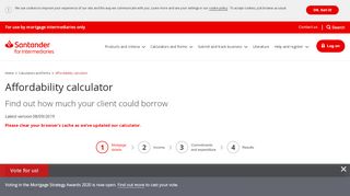 
                            1. Affordability Calculator - Santander for Intermediaries