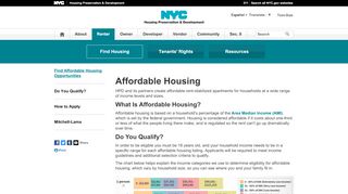 
                            4. Affordable Housing - NYC.gov