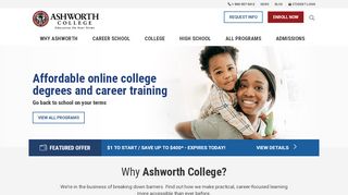 
                            6. Affordable Online College - Ashworth College