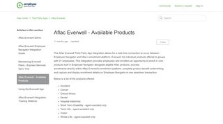 
                            5. Aflac Everwell - Available Products – Help Center