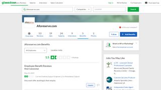 
                            4. Aforeserve.com Employee Benefits and Perks | Glassdoor