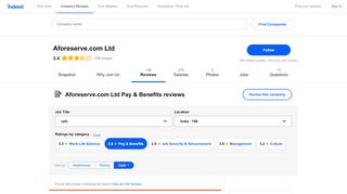 
                            3. Aforeserve.com Ltd Pay & Benefits reviews - indeed.co.in