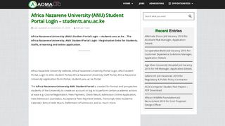 
                            9. Africa Nazarene University (ANU) Student Portal Login ...