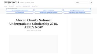 
                            5. African Charity National Undergraduate …