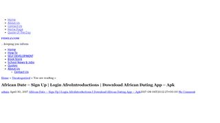 
                            7. African Date - Sign Up | Login AfroIntroductions ...