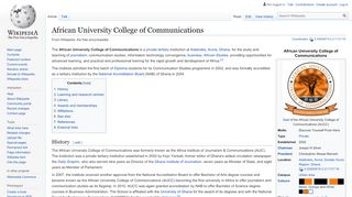 
                            6. African University College of Communications - Wikipedia