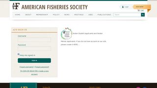 
                            1. AFS Sign In - American Fisheries Society American Fisheries Society