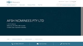 
                            4. AFSH NOMINEES PTY LTD Company Profile | Melbourne, VICTORIA ...