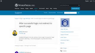 
                            4. After successful login not redirect to specific page | WordPress.org