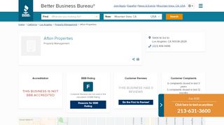 
                            5. Afton Properties | Better Business Bureau® Profile