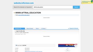 
                            2. aftral.education at WI. .: Log in to the site - Website Informer