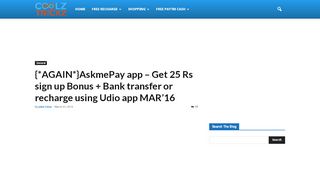 
                            6. {*AGAIN*}AskmePay app - Get 25 Rs sign up Bonus + Bank ...