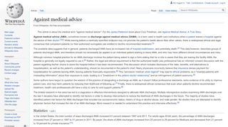 
                            4. Against medical advice - Wikipedia